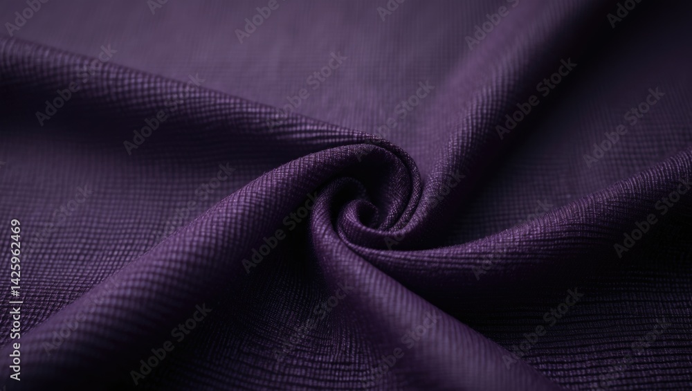 Poster closeup of dark purple background featuring a checkered pattern with fabric macro details