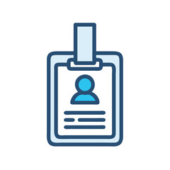 Obraz premium ID Badge Icon Representing Staff Identification and Employee Credentials