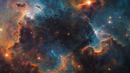 Obraz premium Space background with many stars