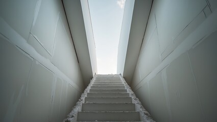 Obraz premium Newly Drywalled Home Addition in Residential Construction