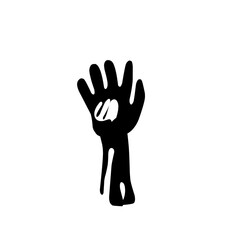 creepy halloween zombie hand
