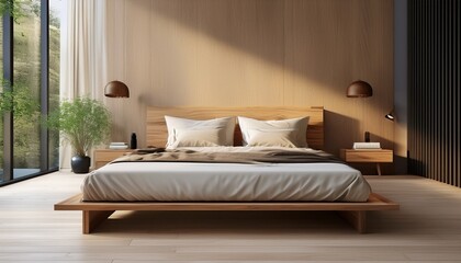 bed in bedroom