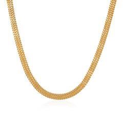 Fototapeta premium gold necklace on white background