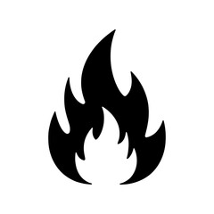 Fire icon. Flame, bonfire symbol. Vector illustration.