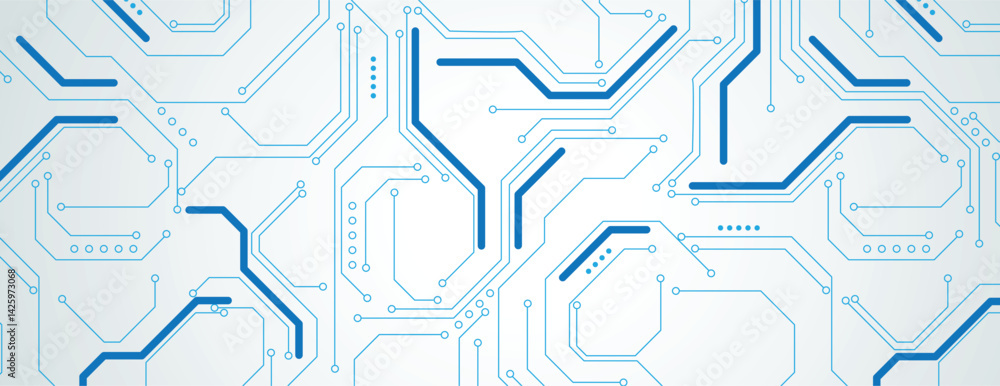Poster Circuit abstract background for science and business presentation