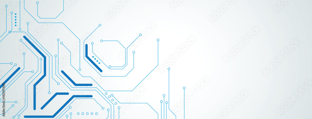 Poster Circuit abstract background for science and business presentation
