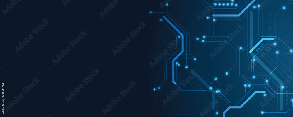Poster Circuit abstract background for science and business presentation