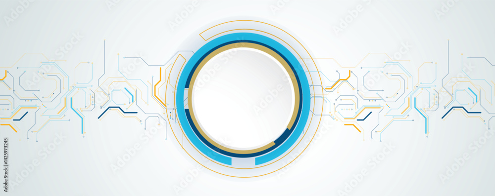 Poster Circuit abstract background for science and business presentation