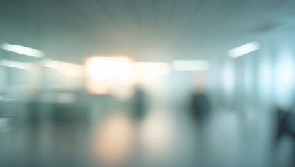 Abstract blurred office background in a modern business hall