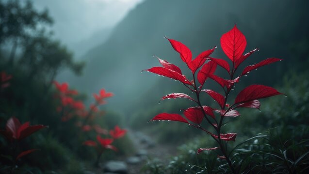 Morning ambiance along the hiking trail on Mount Bismo