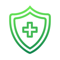 Fototapeta premium Shield with Medical Cross Representing Health