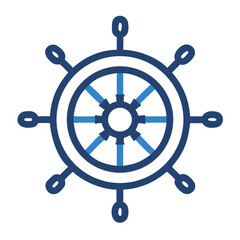 Obraz premium Ship Wheel Icon Representing Leadership or Strategy