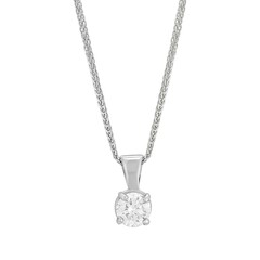 silver necklace with diamonds