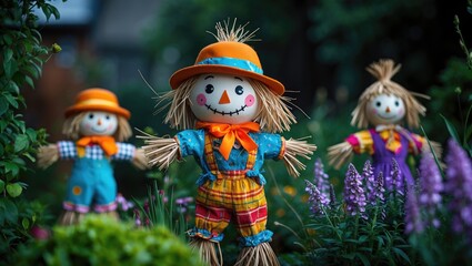 Junior schools in the village made mini scarecrows to be displayed around the village supporting the church