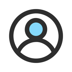 User Avatar in Circle Icon Representing Individual Identity and Personal Profile