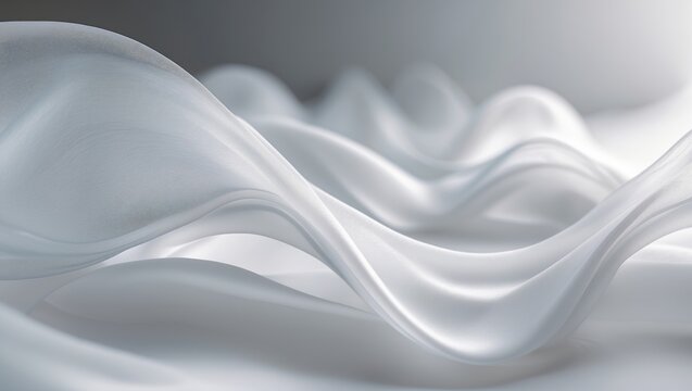 Soft blurred white silk fabric with elegant organza finish for structured projects