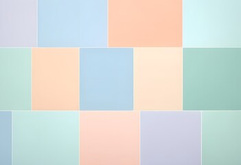 Minimalist Pastel Wall Tiles Background - Soft Muted Color Blocks in Geometric Layout
