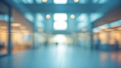 Fototapeta premium Blurred Background of Office Interior with Open Space