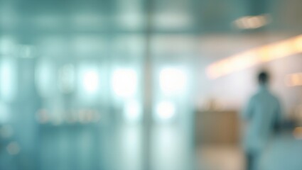 Obraz premium Abstract Bright White Background with Blur and Light Effects for Office Design