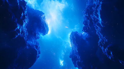 Celestial Canyon A Breathtaking View of a Deep Space Nebula