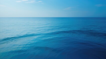 Fototapeta premium Beautiful blue ocean and sky panorama