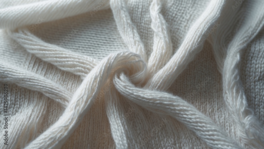 Poster Abstract knitted texture for cozy woolen backgrounds