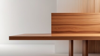 Design and decor with abstract background and wooden textured table