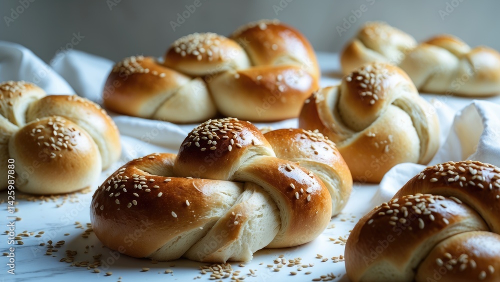 Poster white flour used in bread and bakery products