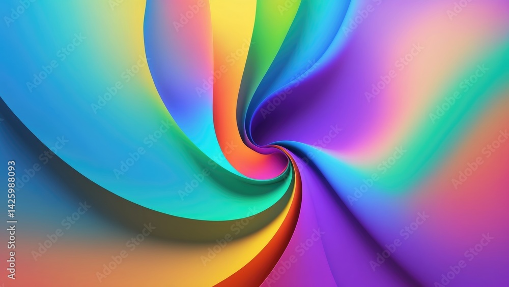 Aufkleber Colorful gradient backdrop with smooth transitions for art and website decoration