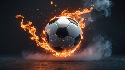 Fototapeta premium Vivid fiery symbol against a backdrop