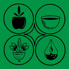Nourishing Wellness Minimalist Icons for Healthy Living1.eps