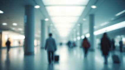Abstract and Blurred Background of a Modern Laboratory Corridor