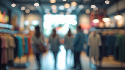 Abstract blurred interior background of mall shop and retail space