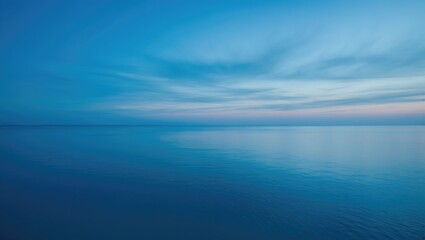 Calm turquoise ocean under a clear blue sky