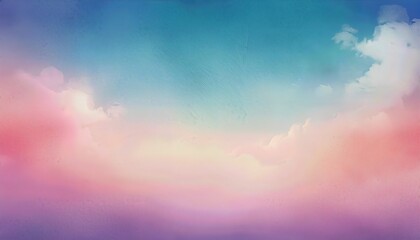 Mystical Pastel Sunset A Dreamlike, Grunge Textured Cloudy Sky Blending Warm and Cool Tones in a Fantasy Landscape