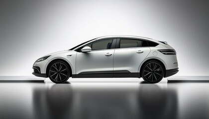 Fototapeta premium Sleek Modern Sedan Performance and Style Defined ideal for company blog post visuals