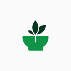 Eco pot icon design fully editable vector template
