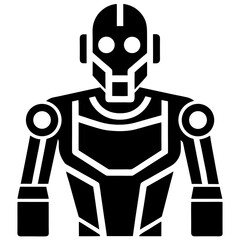 robot cyborg vector illustration