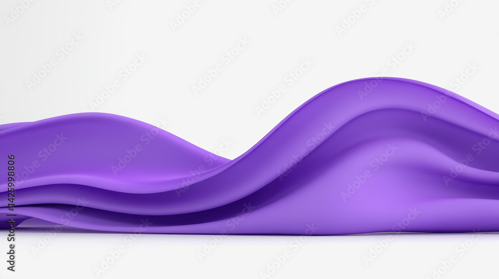 Poster soft purple wave design creating a calming and serene periwinkle pastel touch for artistic and creat