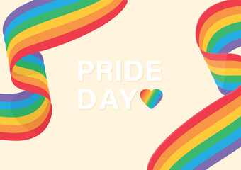 colorful ribbon rainbow flag background vector wallpaper pride month theme template social media banner poster