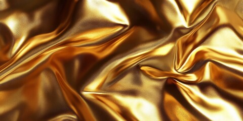 Luxurious Gold Satin Drape Texture