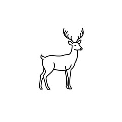 Obraz premium A deer icon representing the concept of wild animals and nature