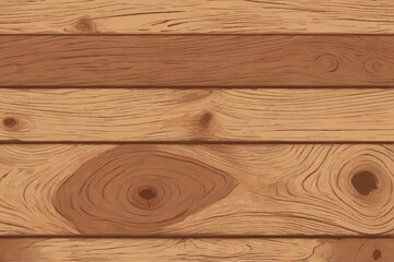 Wood texture. Brown wooden board background. Vector illustration.