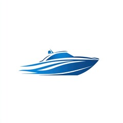 Abstract speedboat silhouette graphic design