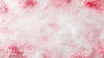 Fototapeta premium Delicate pink feathers on a crisp white background showcasing soft textures and elegant design elements for art