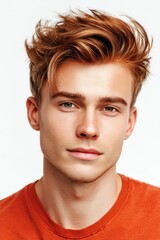 Obraz premium Redhead Man: Casual Portrait with Tousled Hair