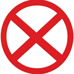 Red circle with a large red cross