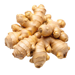ginger root on white background