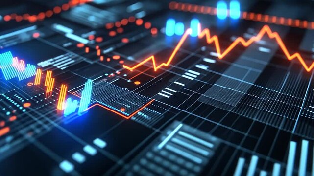 Digital Stock Market Fluctuation
