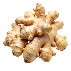 ginger root on white background